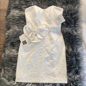 Badgley Mischka White Cocktail Dress